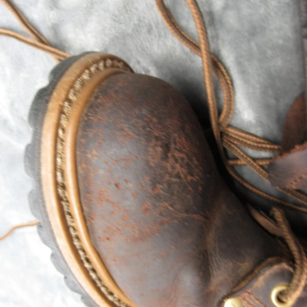 Carolina Work Boots Mens 7.5‎ D Brown Waterproof Leather Hard Toe Lace-Up VTG